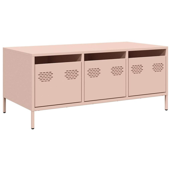 Mesa de centro 101.5x50x43.5 cm aço laminado a frio rosa M 2