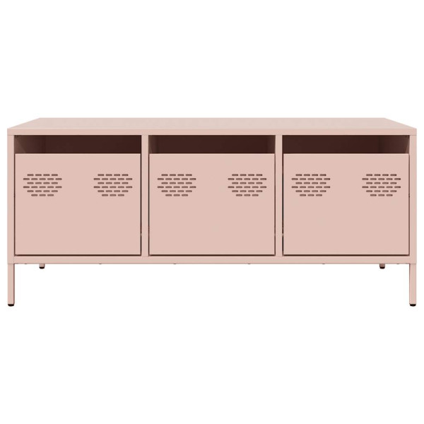 Mesa de centro acero laminado en frío rosa 101.5x50x43.5 cm M 4