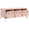 Mesa de centro acero laminado en frío rosa 101.5x50x43.5 cm 5