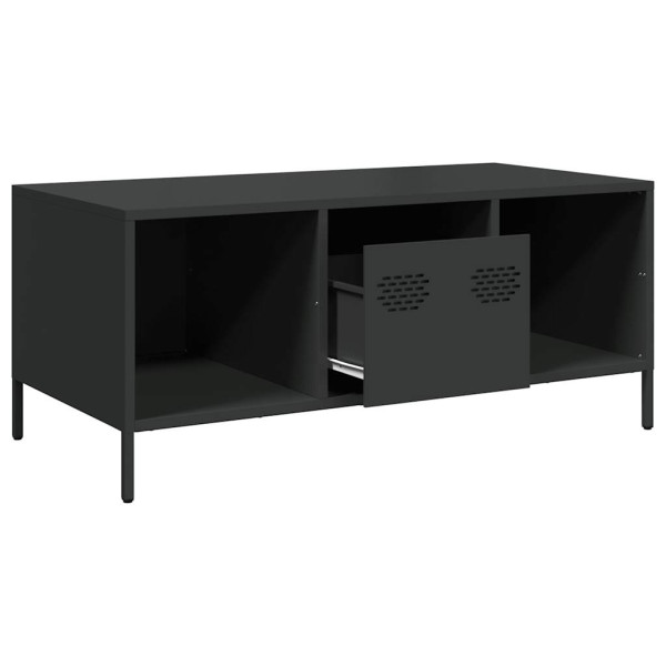 Mesa de centro acero laminado en frío negro 101.5x50x43.5 cm M 5