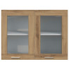 Armario colgante vidrio madera roble artisan 80x31x60 cm 4