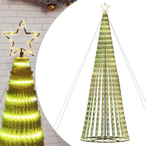 LED Árvore de Natal 1028 LEDs Branco Quente 403 cm H