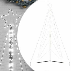 LED Árvore de Natal 615 LEDs Branco Frio 404.5 cm H