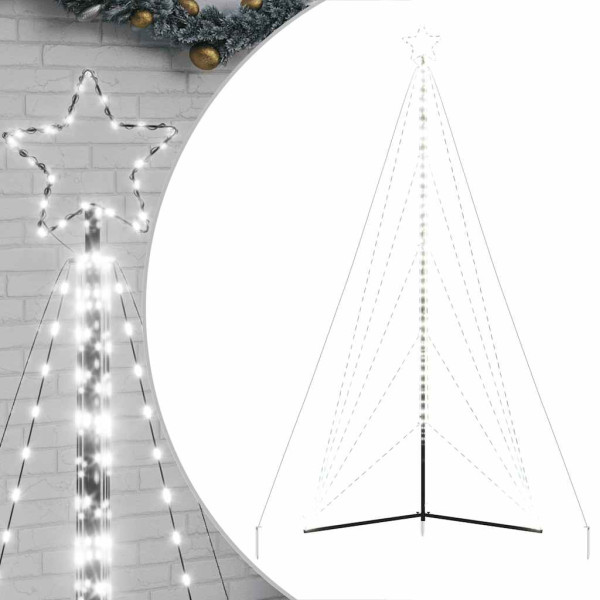 LED Árvore de Natal 615 LEDs Branco Frio 404.5 cm M 2