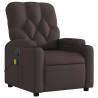 Sillón reclinable de masaje eléctrico tela marrón oscuro 3