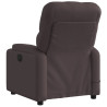 Sillón reclinable de masaje eléctrico tela marrón oscuro 4