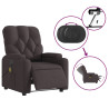 Sillón reclinable de masaje eléctrico tela marrón oscuro 5