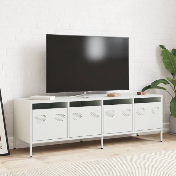 Mueble para TV acero laminado en frío blanco 135x39x43.5 cm M 3