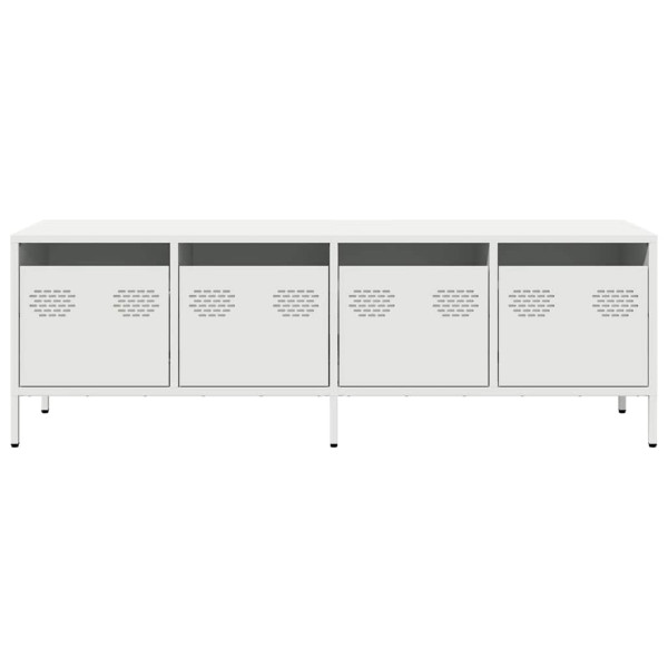 Móvel de TV 135x39x43.5 cm aço laminado a frio branco M 4