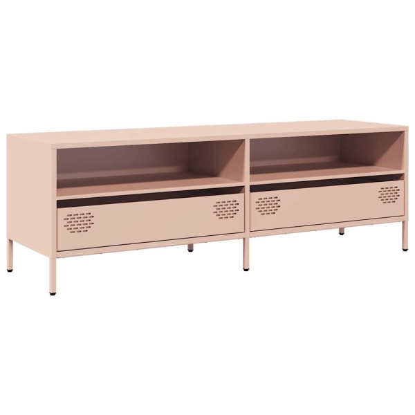 Mueble para TV acero laminado en frío rosa 135x39x43.5 cm M 2