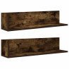 Estantes de pared 2 uds madera roble ahumado 75x16.5x16.5 cm 2