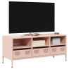Móvel de TV 101.5x39x43.5 cm aço laminado a frio rosa 1