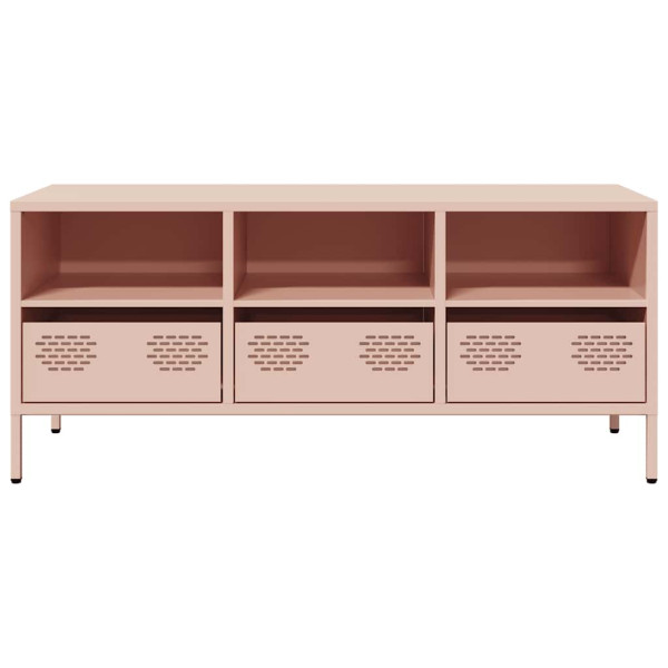 Mueble para TV acero laminado en frío rosa 101.5x39x43.5 cm M 4