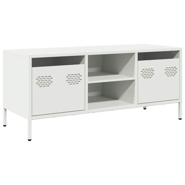 Mueble para TV acero laminado en frío blanco 101.5x39x43.5 cm M 2