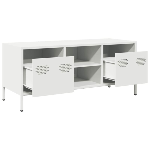 Mueble para TV acero laminado en frío blanco 101.5x39x43.5 cm M 5