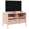 Mueble para TV acero laminado en frío rosa 68x39x43.5 cm 1