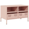 Mueble para TV acero laminado en frío rosa 68x39x43.5 cm 2