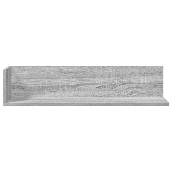Estantes de pared 2 uds madera gris Sonoma 75x16.5x16.5 cm M 4