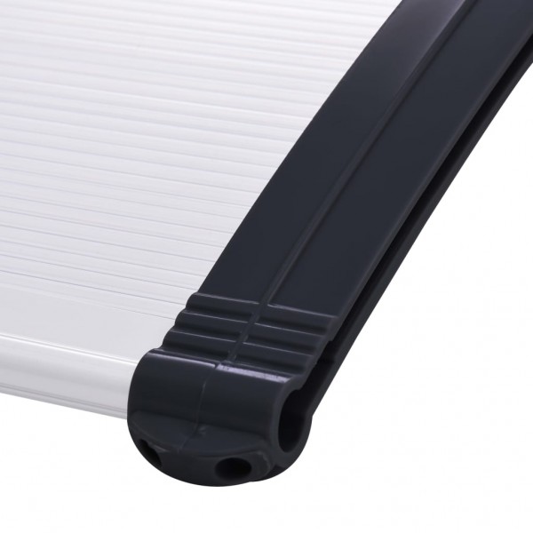 Marquesina para puerta PC negro y transparente 120x80 cm M 5