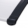 Marquesina para puerta PC negro y transparente 120x80 cm 5