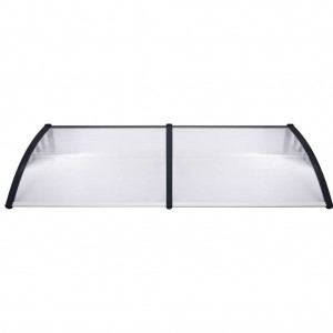 Toldo para porta 200x75 cm PC preto e transparente H