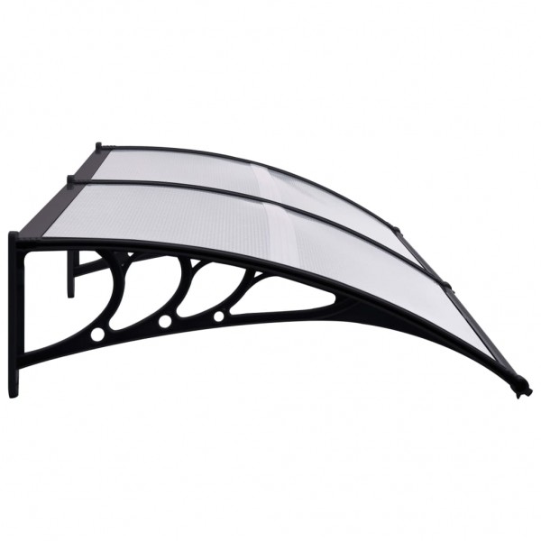 Toldo para porta 200x75 cm PC preto e transparente M 3