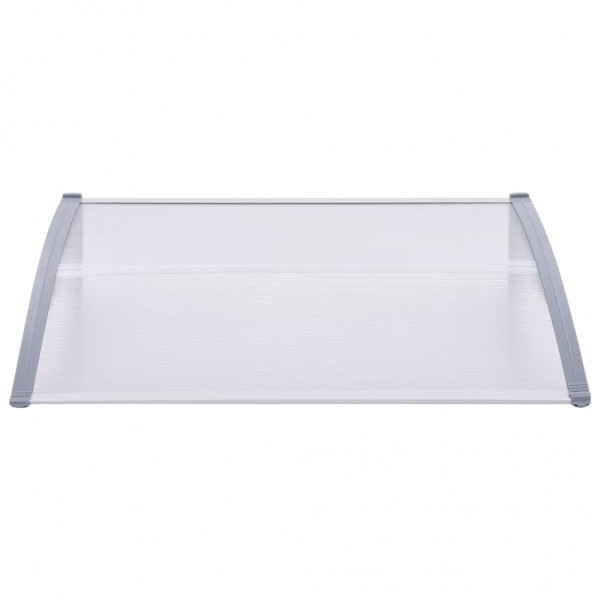 Marquesina para puerta PC gris y transparente 120x80 cm M 2