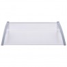 Marquesina para puerta PC gris y transparente 120x80 cm 2