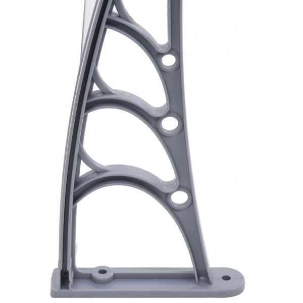 Toldo para porta 120x75 cm PC cinzento e transparente M 5