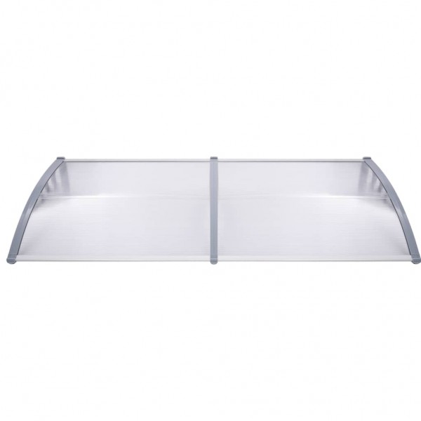 Toldo para porta 200x75 cm PC cinzento e transparente M 2