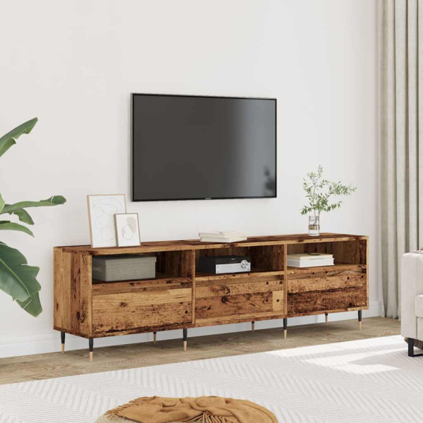 Mueble de TV madera ingeniería madera envejecida 150x30x44.5 cm M 3
