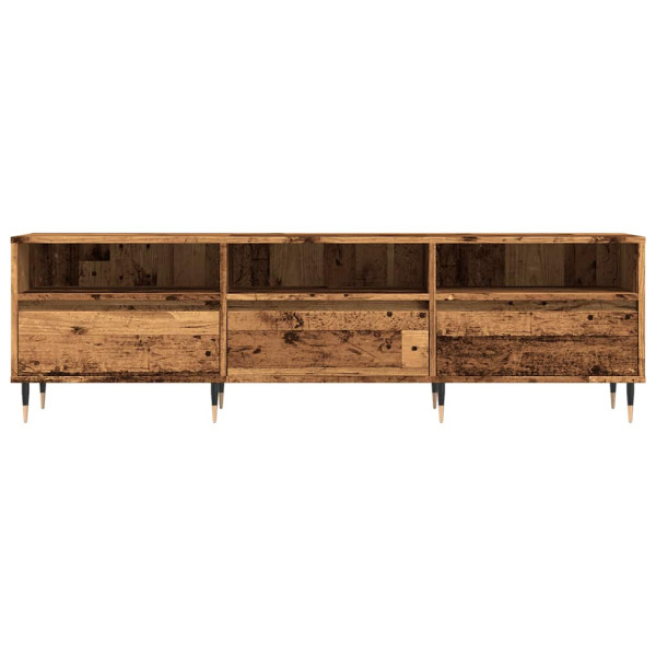 Mueble de TV madera ingeniería madera envejecida 150x30x44.5 cm M 4