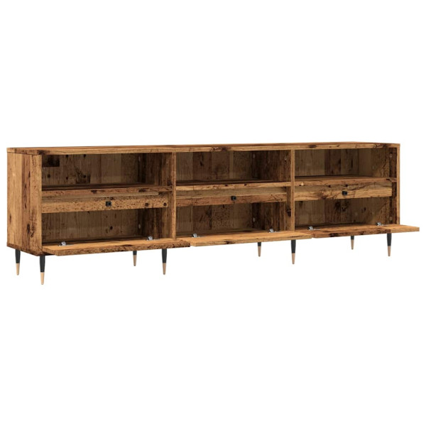 Mueble de TV madera ingeniería madera envejecida 150x30x44.5 cm M 5