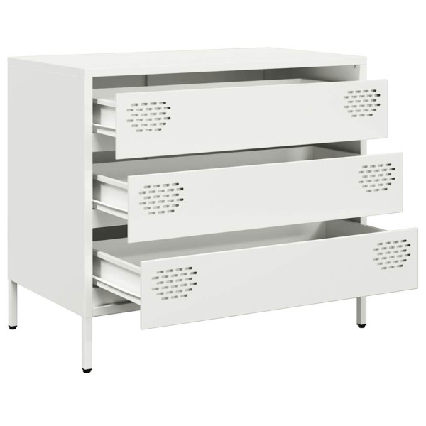 Aparador de acero laminado en frío blanco 68x39x58.5 cm M 4