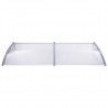 Marquesina para puerta PC gris y transparente 240x80 cm 2