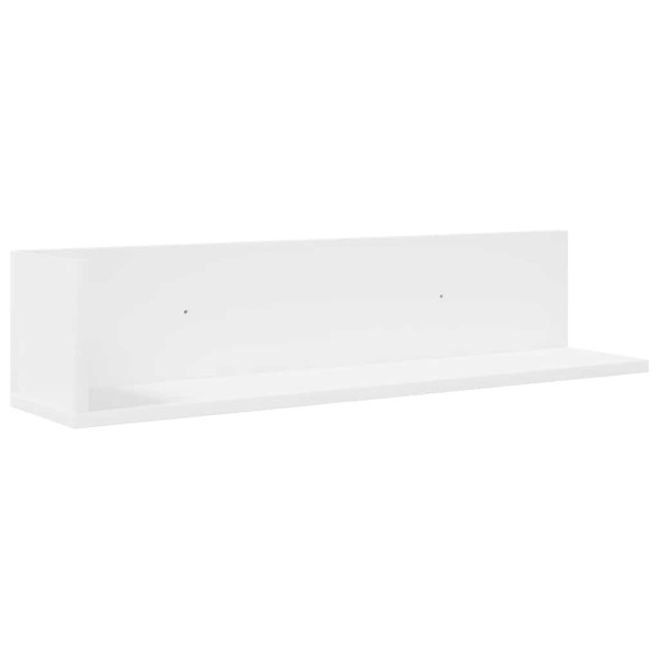 Estantes de parede 2pcs 75x16.5x16.5cm derivados madeira branco M 5