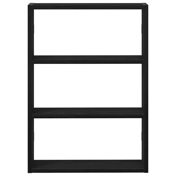 Estantería de pared madera de ingeniería negra 43x9x60 cm M 4