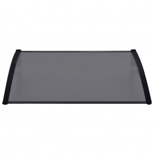 Marquesina para puerta PC negro 120x80 cm H