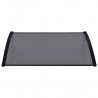 Marquesina para puerta PC negro 120x80 cm 2