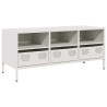 Mueble para TV acero laminado en frío blanco 101.5x39x43.5 cm 2