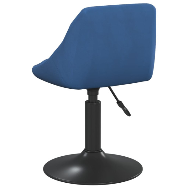 Silla de comedor de terciopelo azul M 4