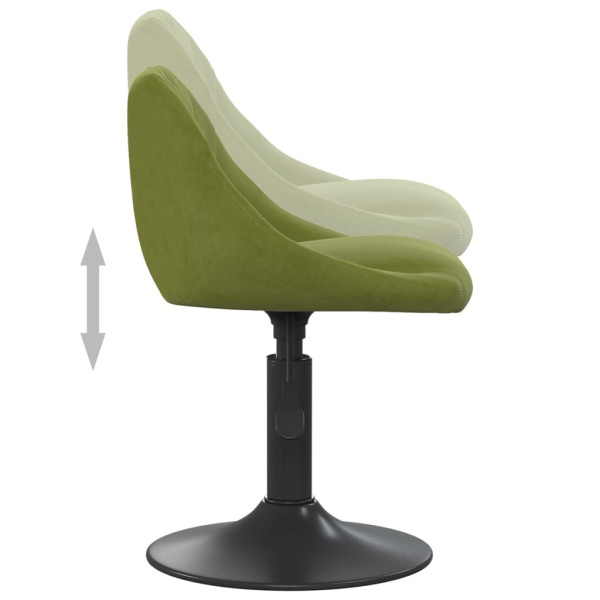 Silla de comedor de terciopelo verde claro M 5