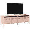 Mueble para TV acero laminado en frío rosa 135x39x43.5 cm 1