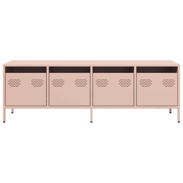 Móvel de TV 135x39x43.5 cm aço laminado a frio rosa M 4