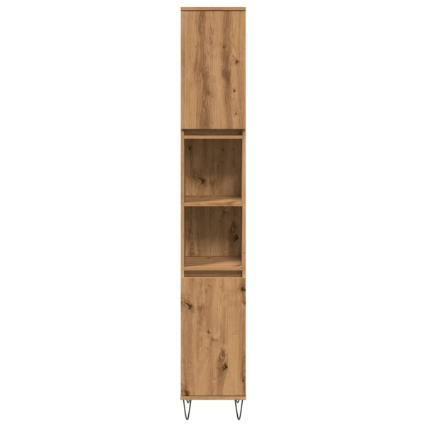 Armario de baño madera contrachapada roble artisan 30x30x190 cm M 4