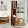 Armario de baño madera de ingeniería envejecida 30x30x190 cm 3
