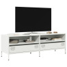 Móvel de TV 135x39x43.5 cm aço laminado a frio branco 1