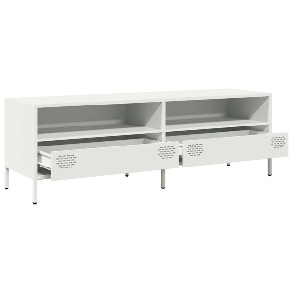 Móvel de TV 135x39x43.5 cm aço laminado a frio branco M 5