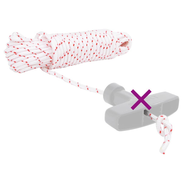 Cabo de arranque Ø4 mm 10 m nylon branco e vermelho M 3