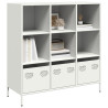 Aparador alto 101.5x39x103.5 cm aço branco 1
